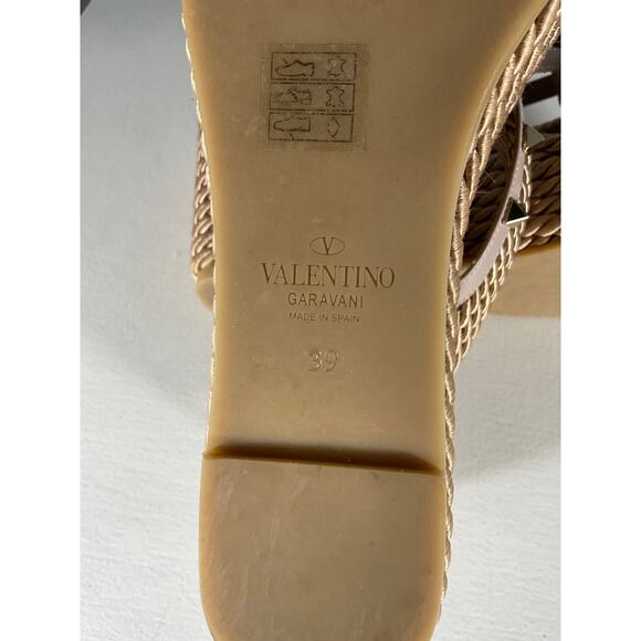 Valentino 'Rockstud' Purple Torchon Espadrille Wedge Sandal Size 9 US / 39 EU - Picture 7 of 8